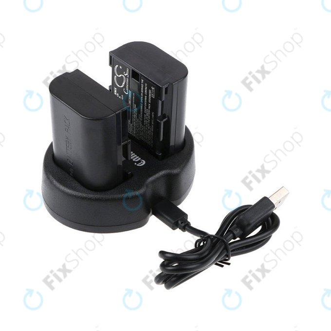 Battery 2pcs with charger for Canon EOS 5D Mark II, EOS 7D, 2000mAh, Li-Ion, 7.4V, LP-E6, HQ