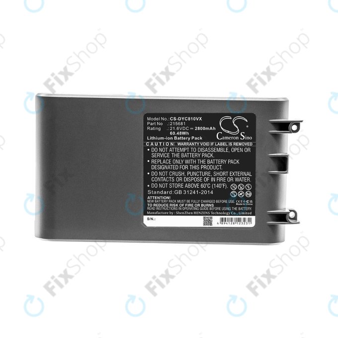 Dyson V8 - Battery 215681, PM8-US-HFB1497A Li-Ion 21.6V 2800mAh HQ