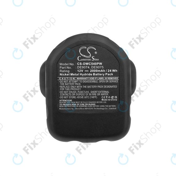 DeWalt DC, DW, 2000-series - Battery DE9074, DE9075, 152250-27, 397745-01 2000mAh HQ