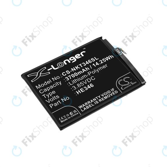 Battery for Nokia 7 Plus, 3700mAh, Li-Pol, 3.85 V, HE346, HQ