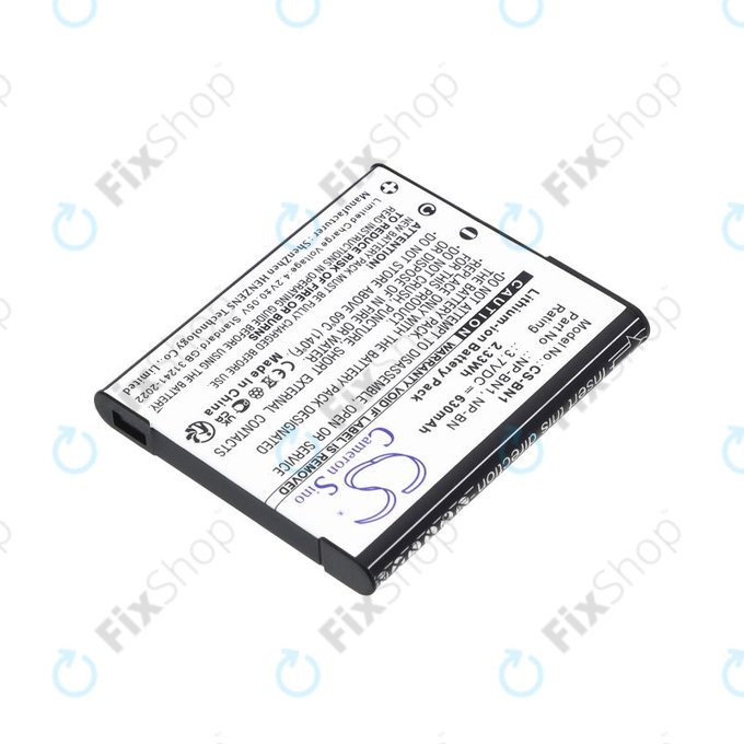 Battery for Sony Cyber-Shot DSC-TX20, TX9, 630mAh, Li-Ion, 3.7V, NP-BN1, HQ