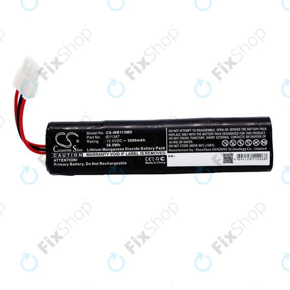 Battery for Schiller America AED 10 Jump Start, 3000mAh, Li-MnO2, 12V, 00185-2, HQ