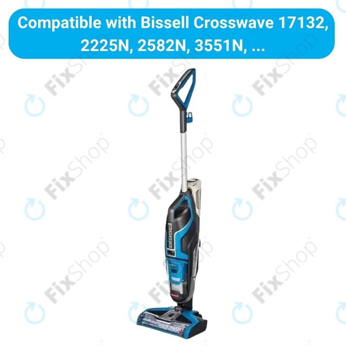 Replacement set for Bissell Crosswave 17132, 2225N, 2582N, 3551N (1x rotating brush for carpets, 1 pair of rotating brushes for various surfaces, 2x Filter)