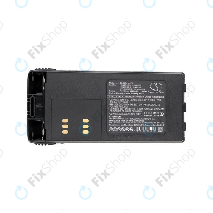 Battery for Motorola GP1280, GP140, GP320, GP540, HT1200, MTX850, Pro5150, 1800mAh, Ni-MH, 7.2V, HNN9011BR, HQ
