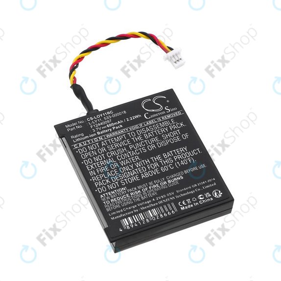 Battery for Logitech G930, 600mAh, Li-Ion, 3.7V, L-LY11, HQ