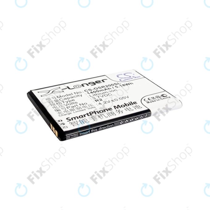 Battery for Gigabyte Gsmart Roma, R2, Li-ion, 3.7V, 1400mAh, HQ