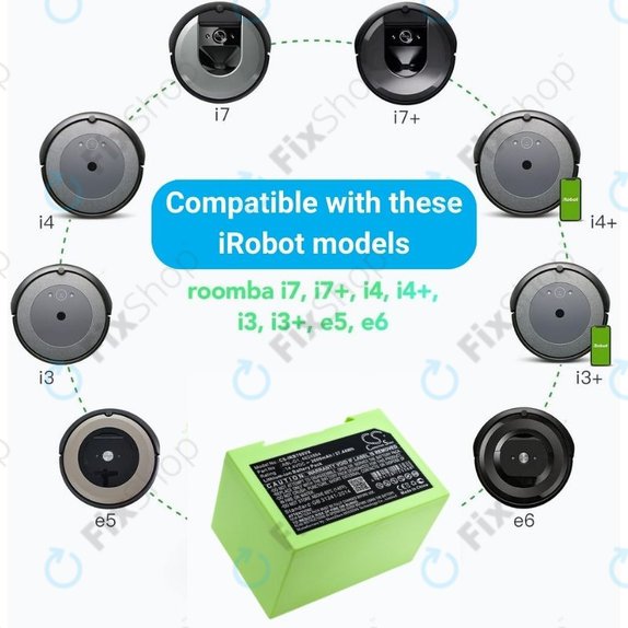 iRobot Roomba e-series, i-series - Battery ABL-D1, 4624864, ABL-D2 Li-Ion 14.4V 2600mAh HQ