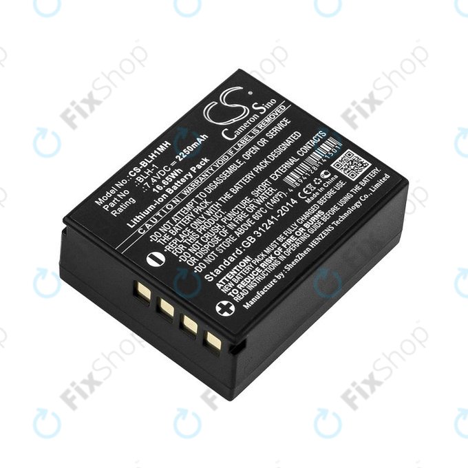 Battery for Olympus E-M1, 2250mAh, Li-Ion, 7.4V, BLH-1, HQ