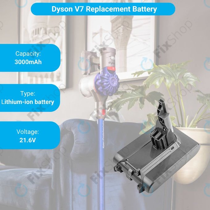 Dyson V7 - Battery 968670-02, 968670-03 Li-Ion 21.6V 3000mAh