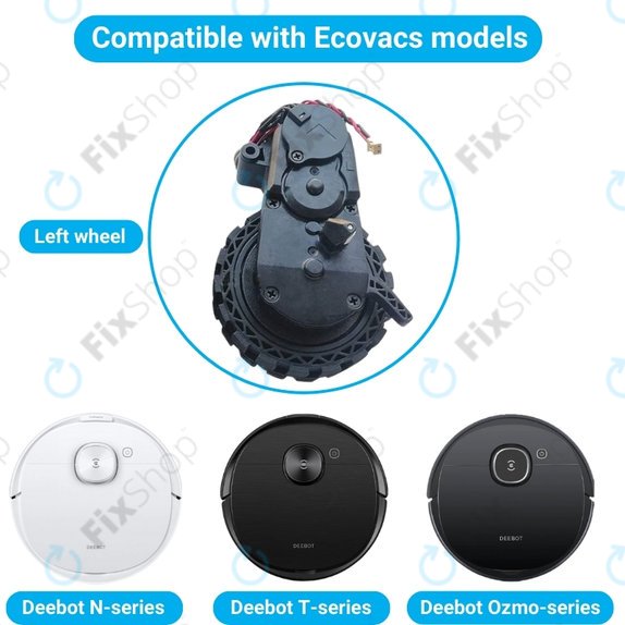Ecovacs Deebot N-series, T-series, Ozmo-series - Wheel with Motor (Left)