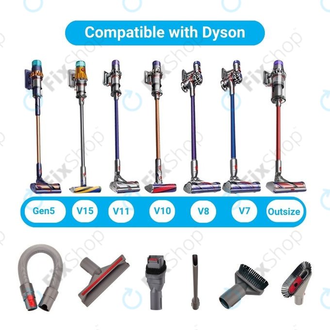 Dyson V-series, Outsize - Additional Nozzles Set (6pcs)