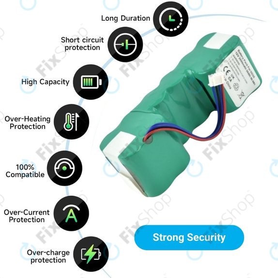 Ecovacs Sweeper-series, Deebot Ozmo-series - Battery DM88 Ni-MH 12.0V 3000mAh