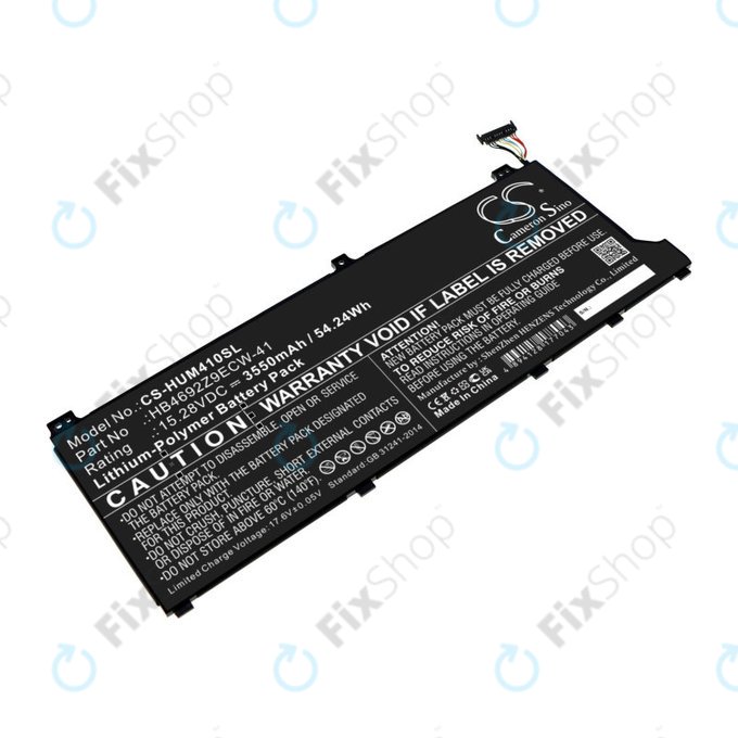 Battery for Honor MagicBook 14, Huawei MateBook D14, MediaPad D14, MagicBook 14, 3550mAh, Li-Pol, 15.28V, HB4692Z9ECW-41, HQ
