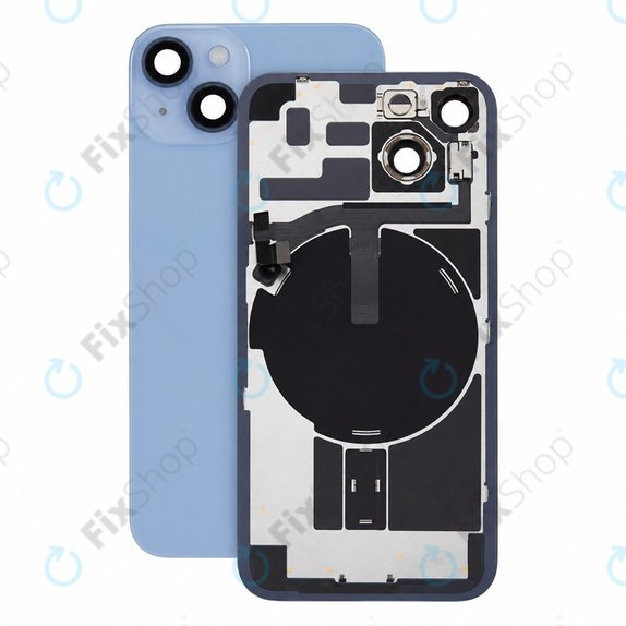 Rear Housing Glass for iPhone 14, Blue, Pulled A