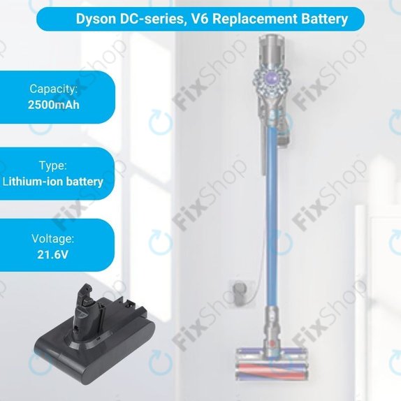 Dyson DC-series, V6 - Battery 965874-02 Li-Ion 21.6V 2500mAh
