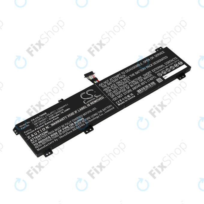 Battery for Lenovo Legion 5, 5 Pro, 7, 7i, R7000p, 5100mAh, Li-Pol, 15.36V, L20C4PC1, HQ