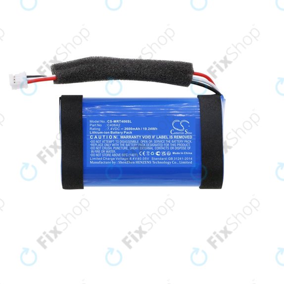 Battery for Marshall Emberton, 2600mAh, Li-Ion, 7.4V, C406A2, HQ