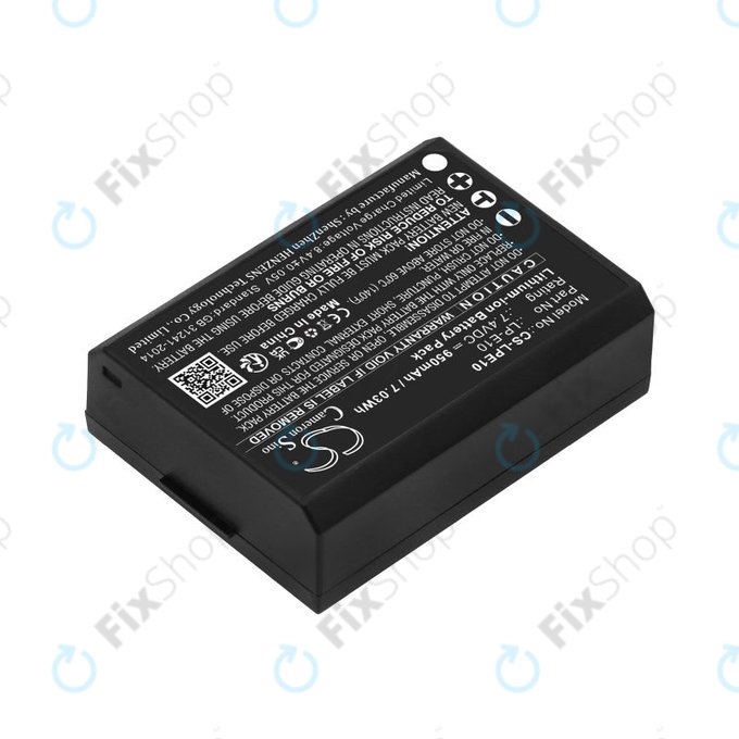 Battery for Canon EOS 1100D, EOS 1300D, 950mAh, Li-Ion, 7.4V, LP-E10, HQ