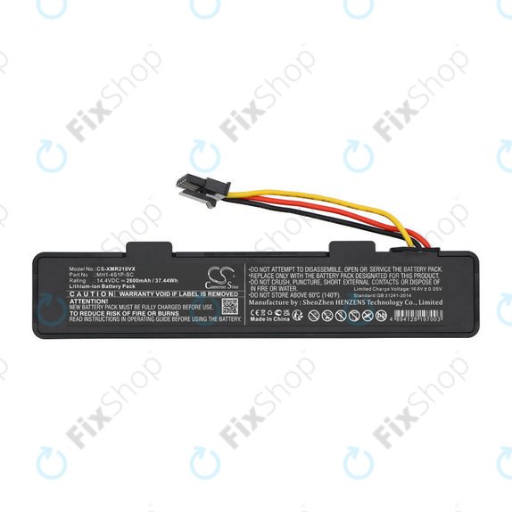 Battery for Xiaomi VIOMI V3, Mijia 2, Mi Robot Vacuum Mop P, 2600mAh, Li-Ion, 14.4V, MH1-4S1P-SC, HQ
