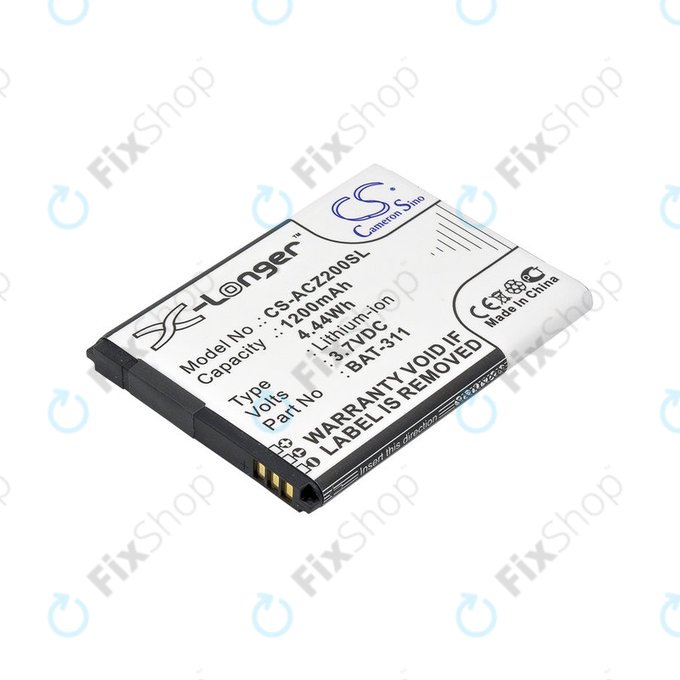 Battery for Acer Liquid Z200, BAT-311, Li-ion, 3.7V, 1200mAh, HQ