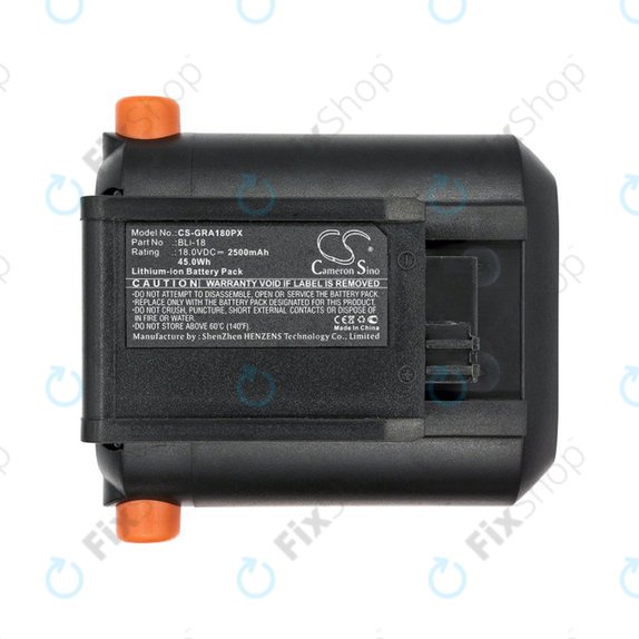 Battery for Gardena Accu Hedge, Accujet, Comfortcut Li-18, Easycut, Trimmer Easycut Li-18, 2500mAh, Li-Ion, 18V, BLi-18, HQ