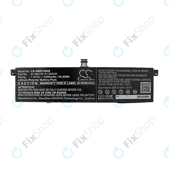 Battery for Xiaomi Inchmi Aair 13.3, Xiaomi Mi Notebook Air 13.3 2018, 5250mAh, Li-Pol, 7.6V, R13B01W, HQ