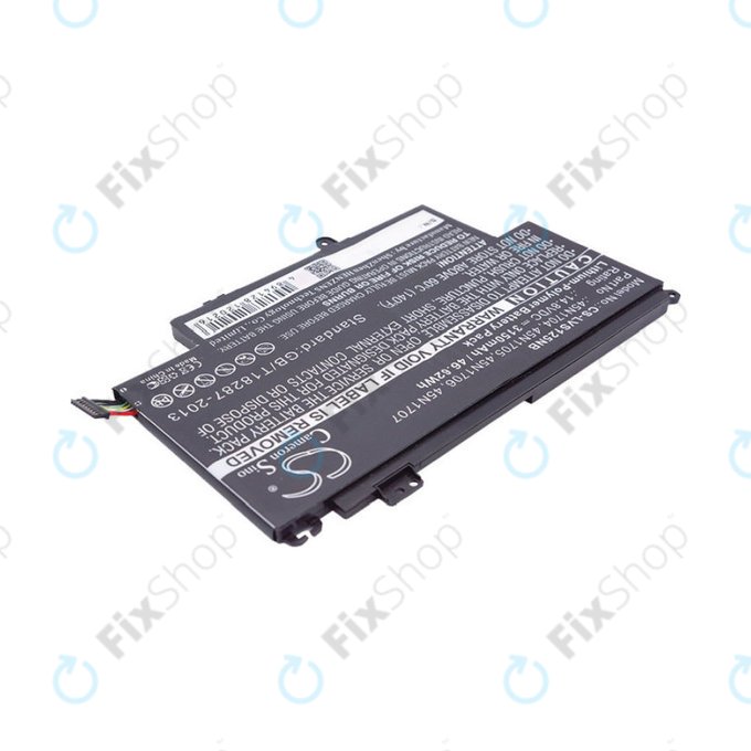 Battery for Lenovo ThinkPad Yoga 12, Yoga S1, 3150mAh, Li-Pol, 14.8V, 45N1704, HQ