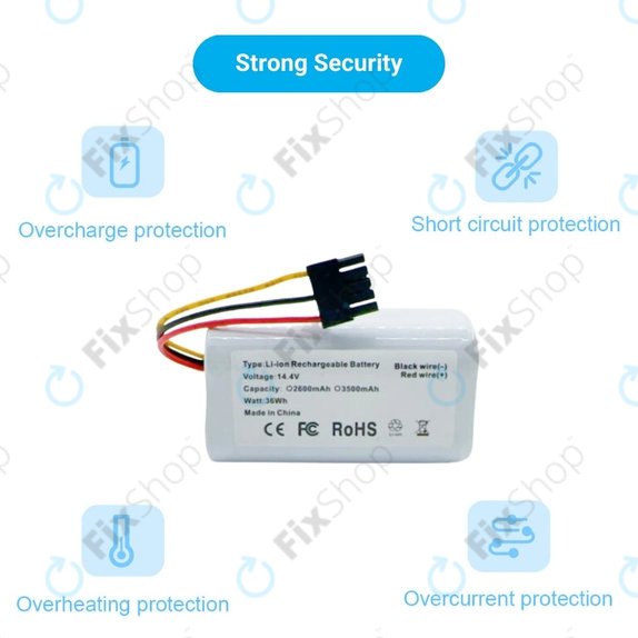 Xioami Mi Robot Vacuum Mop 2 Lite, E10 - Battery N011-4S1P Li-Ion 14.4V 2600mAh