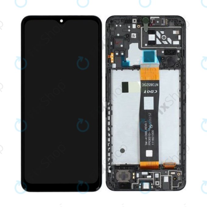Samsung Galaxy A04S A047F - LCD Display + Touch Screen + Frame (Black) - GH82-29805A, GH82-29806A Genuine Service Pack