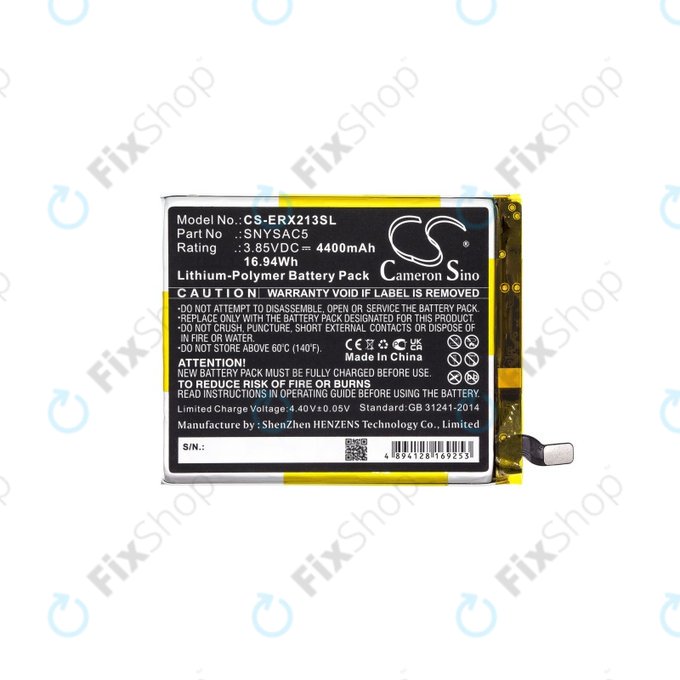 Battery for Sony Xperia 10 III, 4400mAh, Li-Pol, 3.85 V, SNYSAC5, HQ