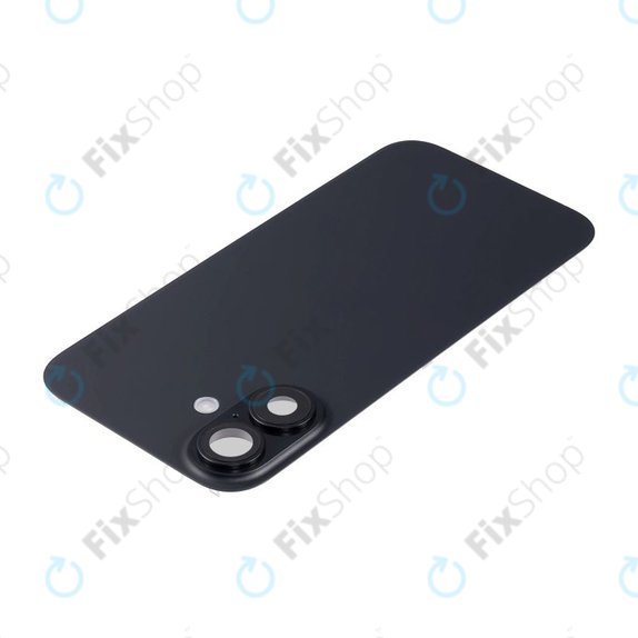Apple iPhone 16 Plus - Rear Housing Glass + Camera Lens + Metal Plate + Magsafe Magnet (Black)