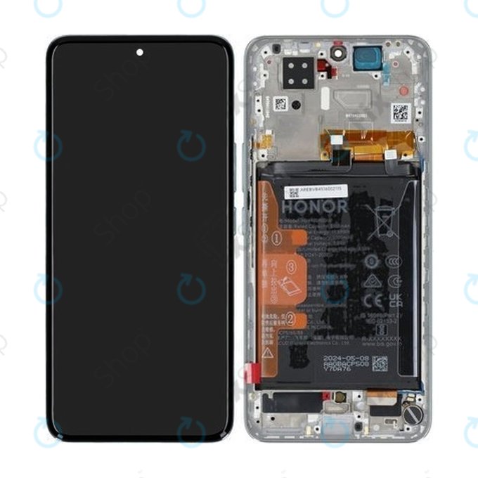 Honor 200 - LCD Display + Touch Screen + Frame + Battery (Emerald Green) - 0235AKHW Genuine Service Pack