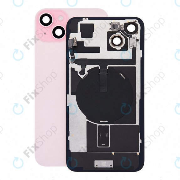 Rear Housing Glass for iPhone 15 Plus, Pink, Pulled A