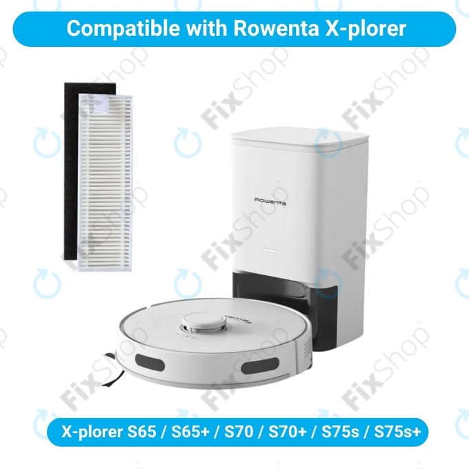 HEPA Filter, 2pcs for Rowenta X-plorer S65, S65+, S70, S70+, S75s, S75s+