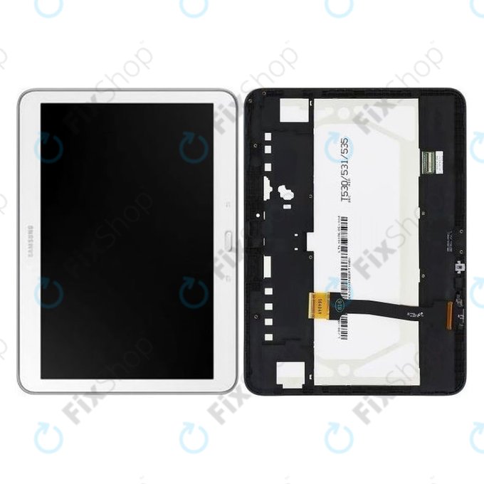 Samsung Galaxy Tab 4 10.1 T530 - LCD Display + Touch Screen + Frame (White) - GH97-15849B Genuine Service Pack