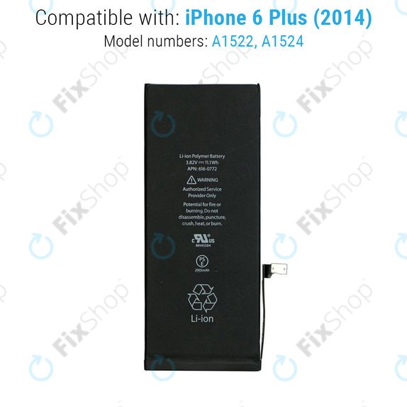Battery for iPhone 6 Plus, 2915mAh