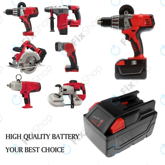 Battery for Milwaukee HD28 SG, HD28 SX, 6000mAh, Li-Ion, 28V, 0700 956 730, HQ