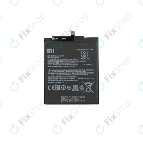 Xiaomi Redmi 6, 6A - Battery BN37 3000mAh - 46BN37W02093, 46BN37A06003 Genuine Service Pack
