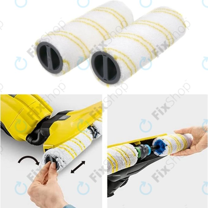 Kärcher FC 3, FC 5, FC 7 - Multi-Surface Roller Set (Yellow)