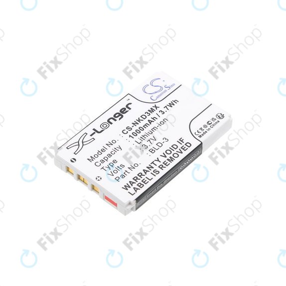 Battery for Nokia 7250i, 6610, 6585, 6560, 6200, 6220, 1000mAh, Li-Ion, 3.7V, BLD-3, HQ