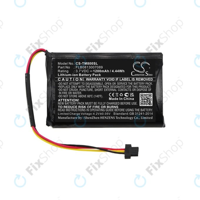 Battery for TomTom One XL Traffic, XL 30 Europe 31, 1200mAh, Li-ion, 3.7V, FLB0813007089, HQ