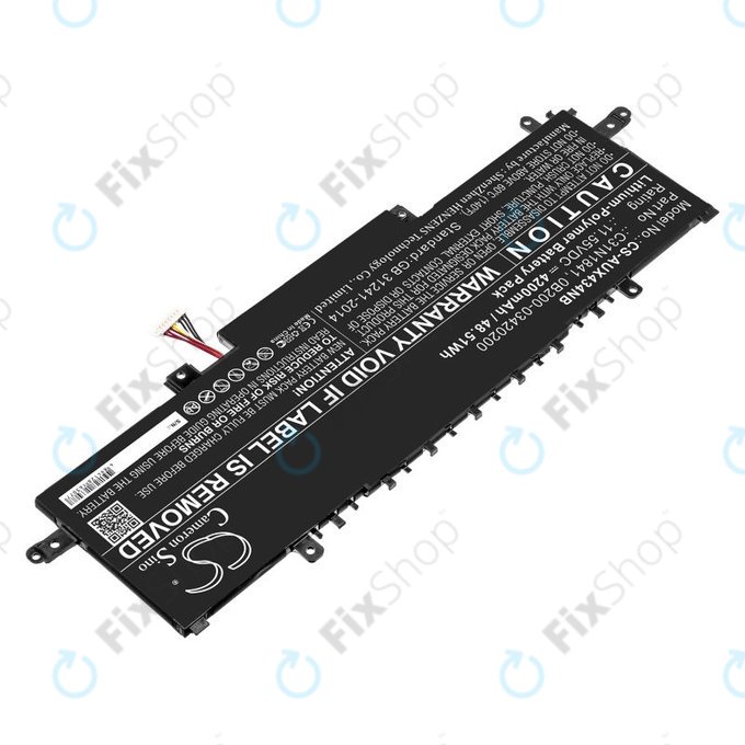 Battery for Asus ZenBook 14, Flip 14, 4200mAh, Li-Pol, 11.55V, C31N1841, HQ