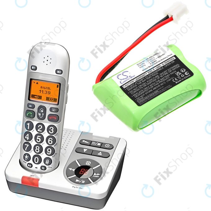 Battery for SWITEL MD9300, 9500, AUDIOLINE Dect 7500, 7501, 400mAh, Ni-MH, 2.4V, SL30013, HQ