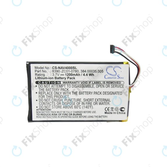 Battery for Navigon 40 Easy, Plus, Premium, 1200mAh, Li-Pol, 3.7V, 8390-ZC01-0780, HQ