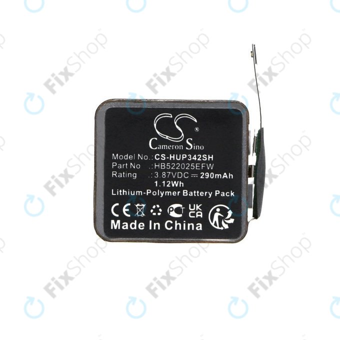 Battery for Huawei Watch GT3 42mm, Watch GT3 Pro 42mm, 290mAh, Li-Pol, 3.87V, HB522025EFW, HQ