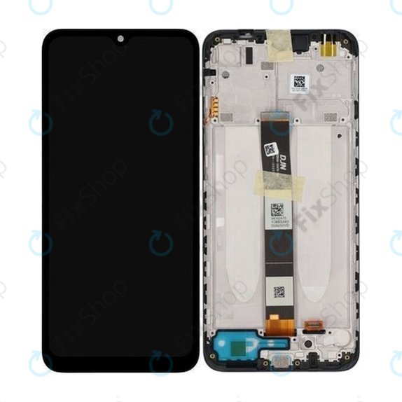Xiaomi Redmi 9C M2006C3MG M2006C3MT, 9A M2006C3LG M2006C3LI - LCD Display + Touch Screen + Frame (Black) - 5600070C3L00 Genuine Service Pack