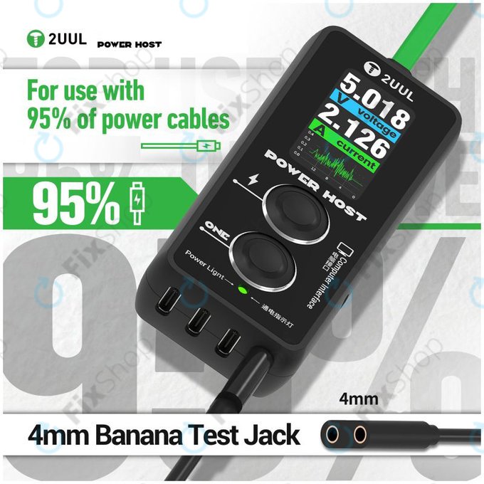 Digital USB-C voltage and current tester (Power Host), 2UUL PW15