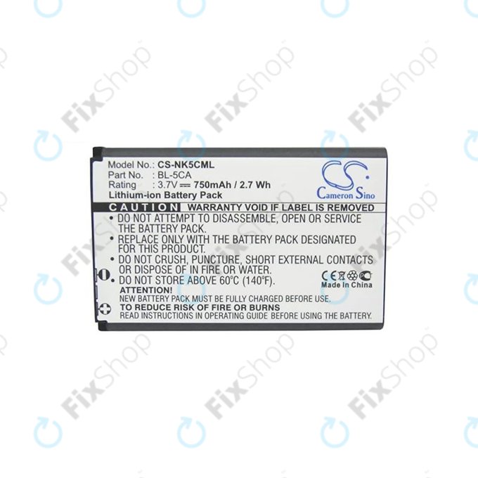 Nokia 3110 Classic - Battery BL-5C 750mAh HQ