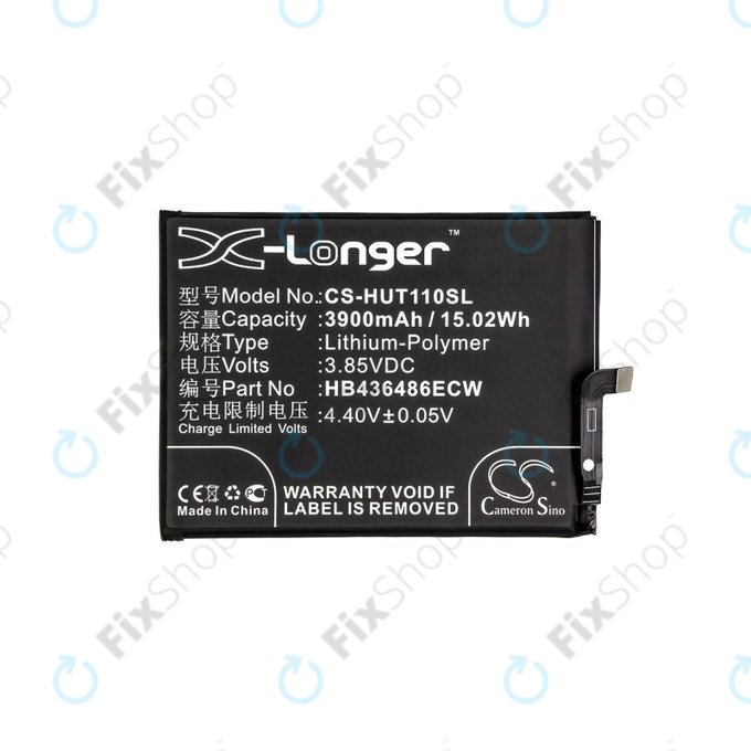 Battery for Huawei Mate 10 Lite, Honor View 20, 3900mAh, Li-Pol, 3.85 V, HB436486ECW, HQ