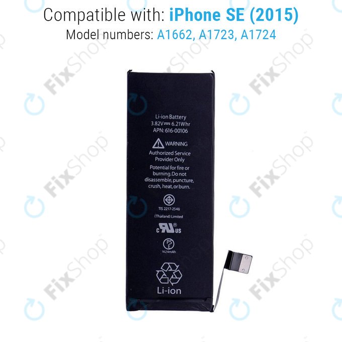 Battery for iPhone SE, 1624mAh